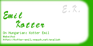 emil kotter business card